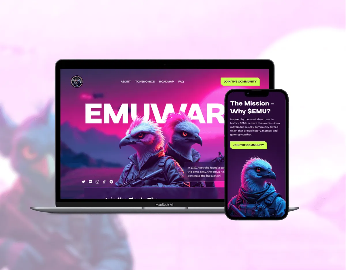 EMUWAR$ landing page